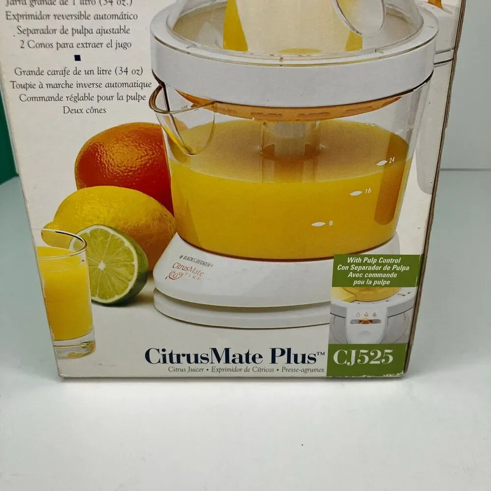 Black & Decker Citrus Mate Plus 32OZ Orange Juicer w/ Pulp Strainer CJ525 New